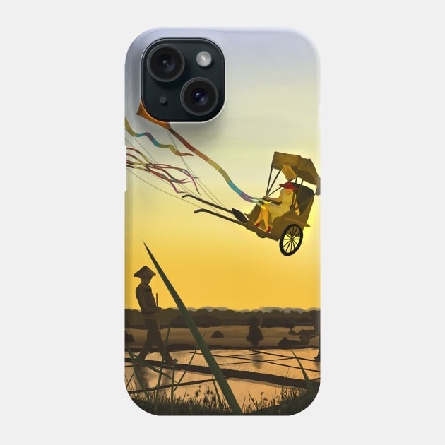 The Flying Rickshaw Phone Case by quenguyen