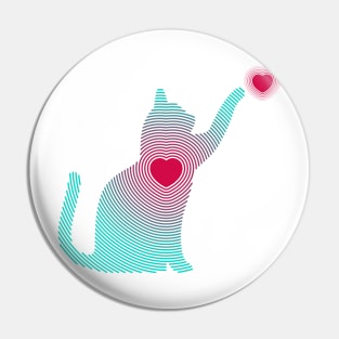 Cat artwork Pin