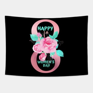 Womens Happy Womens Day Womens Day 8 March For Women Wife Tapestry