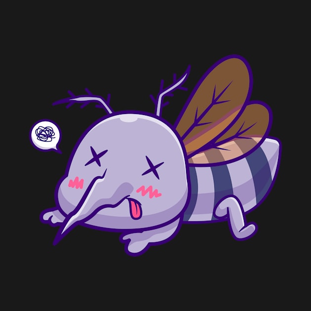 Cute Mosquito Dead Cartoon by Catalyst Labs