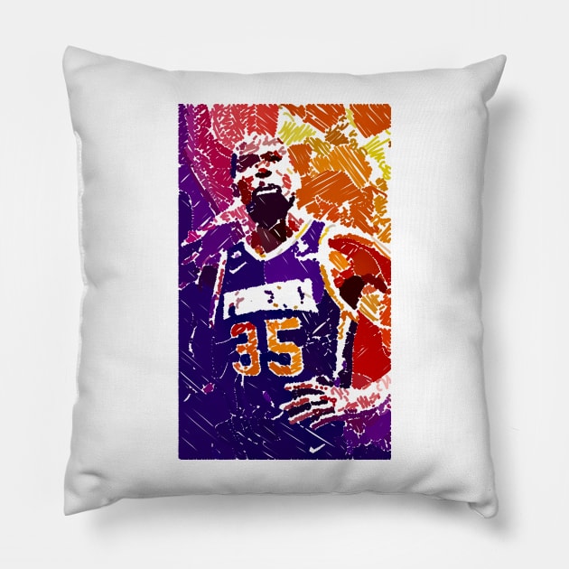 Kevin Durant Phoenix Suns Pillow by Playful Creatives