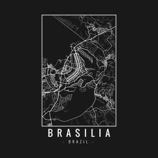 Brasilia Brazil Minimalist Map T-Shirt