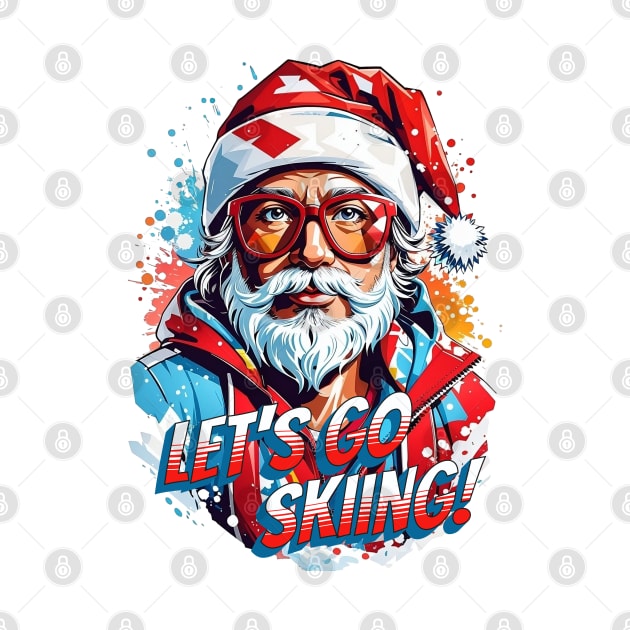 Let's Go Skiing - handsome Santa Claus by Bellinna