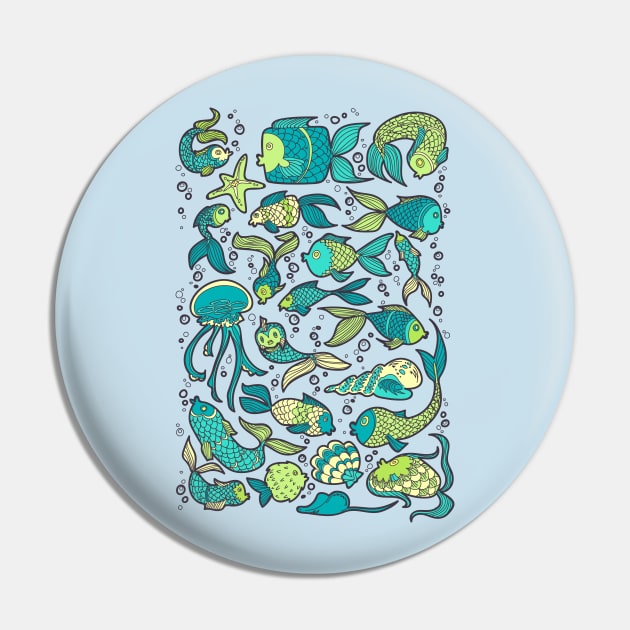 Funny Fishies Pin by sadiekate