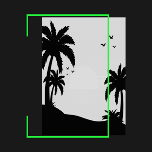 Palm Beach Retro with Palm Trees T-Shirt