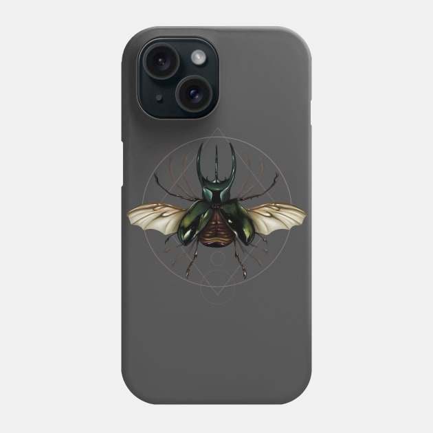 Vitruvian Beetle Phone Case by opawapo