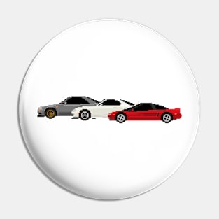 JDM Sports Car Combo Pixelart Pin