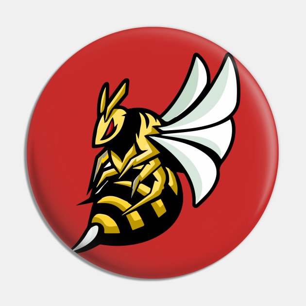 Angry Honey Bee Pin by Right-Fit27