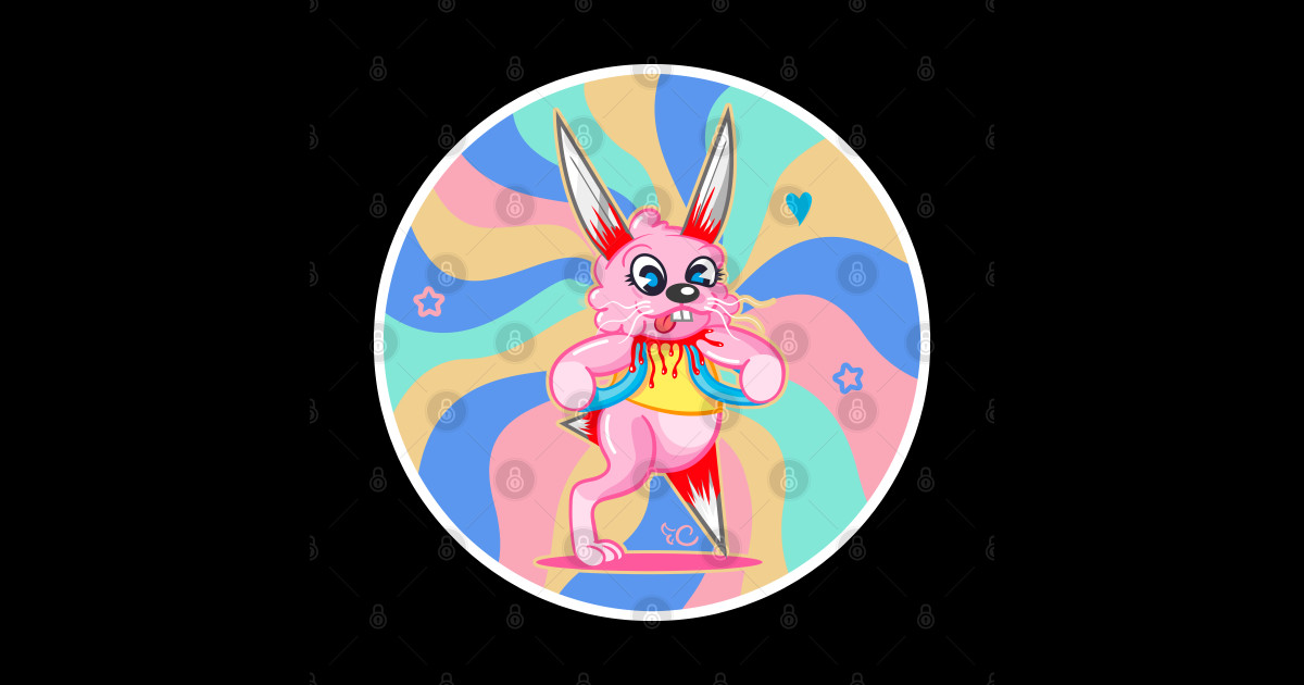 trippy drippy Cute dark animal bunny