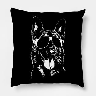 Belgian Malinois sunglasses cool dog Pillow