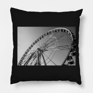 Black White Ferris Wheel Pillow