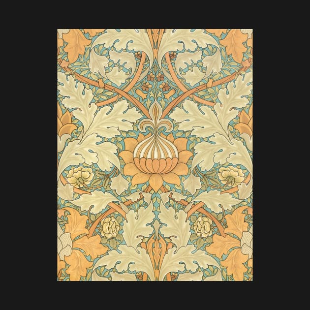 Fancy Floral Vintage Victorian Wallpaper Pattern by softbluehum