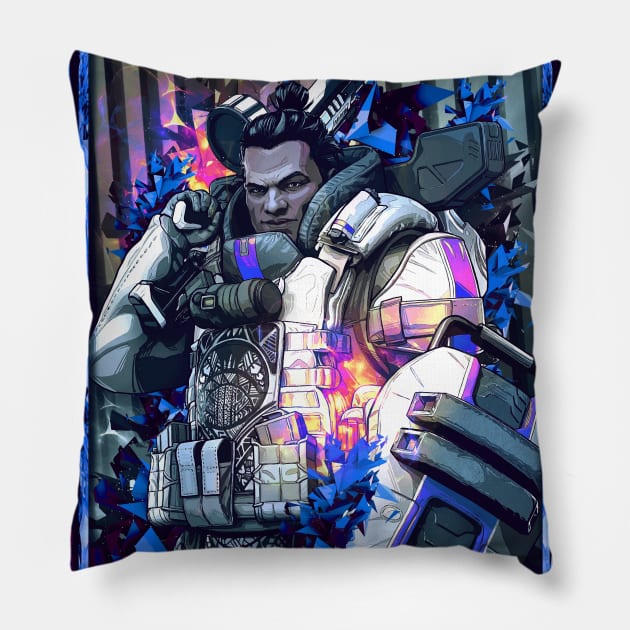 Apex Legends Gibraltar Pillow by syanart