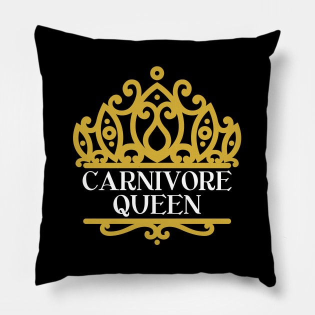 CARNIVORE QUEEN CUTE CROWN TIARA DESIGN GIRLS WOMEN GIFT Pillow by CarnivoreMerch