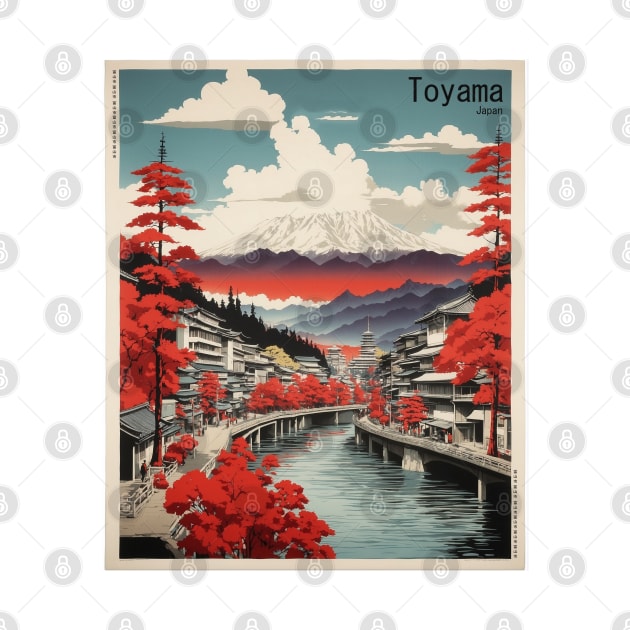 Toyama Japan Travel Vintage Tourism Poster by TravelersGems