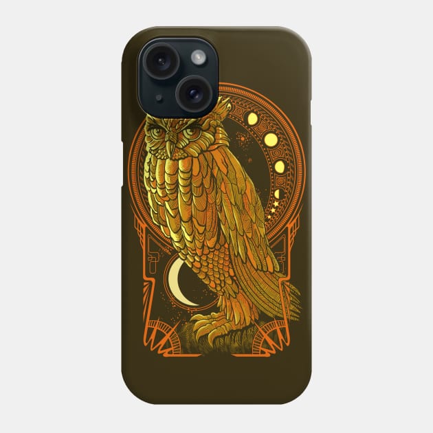 Owl Nouveau Phone Case by qetza