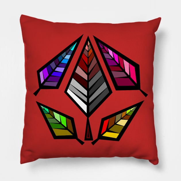 Colored Angular Foliage Pillow by Graograman