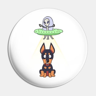 Funny german shepherd is being abducted by aliens Pin