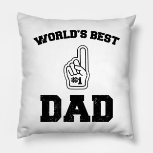 World's Best Dad Father's Day Daddy Sport Distressed Pillow