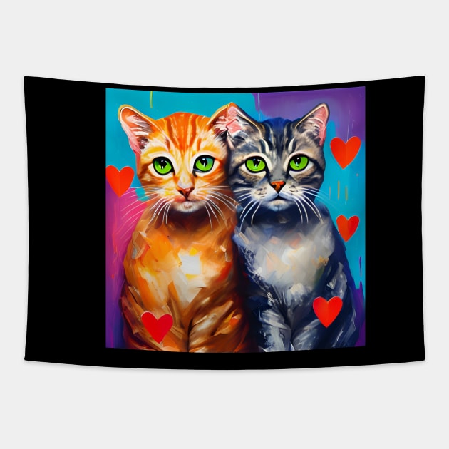 Cats in Love Tapestry by Elite & Trendy Designs