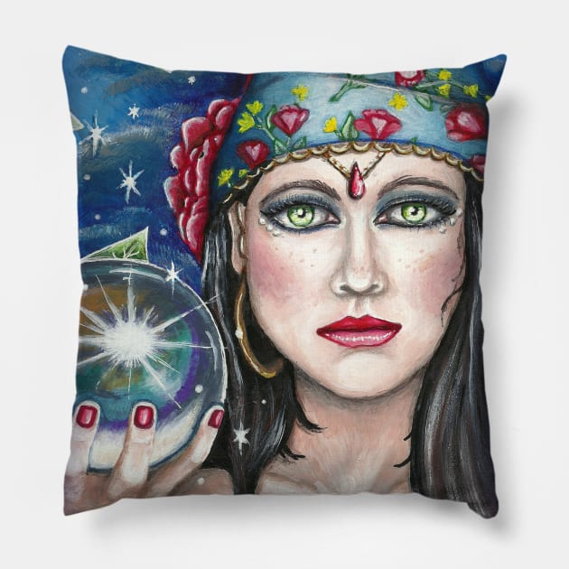 Gypsy Pillow by TAS Illustrations and More