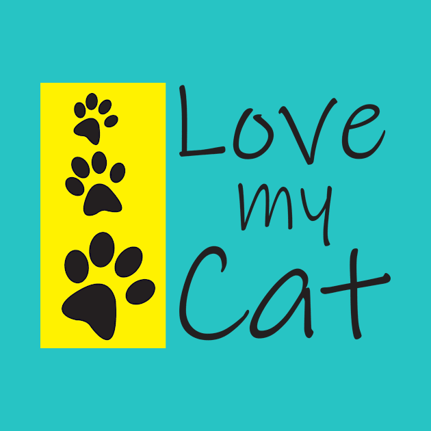 I love my Cat T-shirt cat lovers by lilss