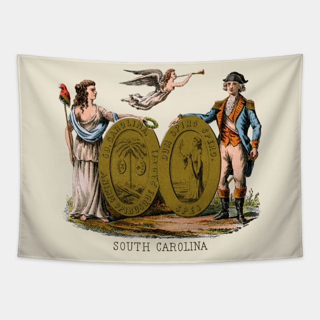 1876 South Carolina Coat of Arms Tapestry by historicimage