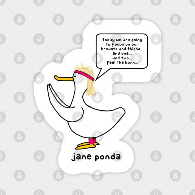 jane ponda Magnet by paintbydumbers