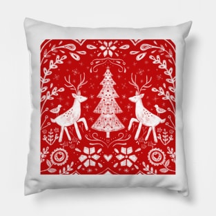 Winter Woodland Scene Pillow