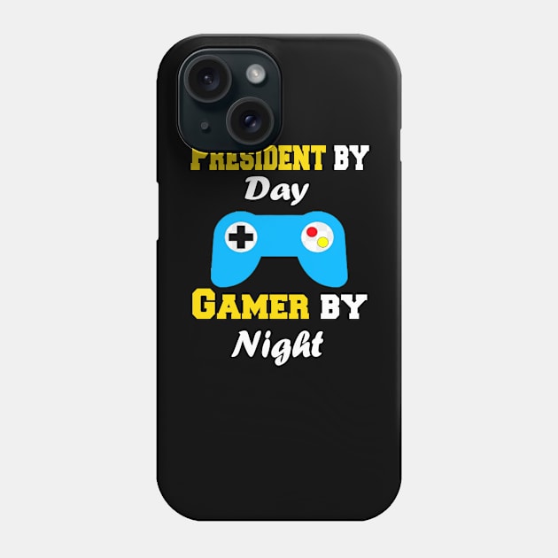 President By Day Gaming By Night Phone Case by Emma-shopping