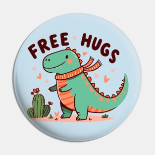 T-Rex Free Hugs Pin