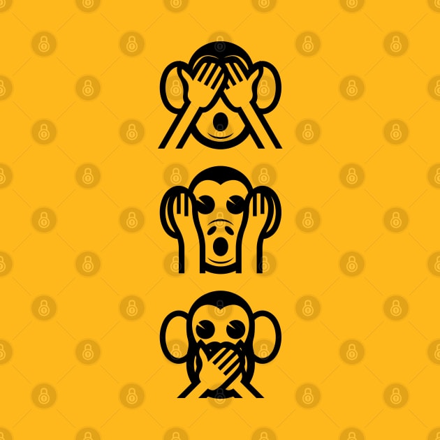 3 Wise Monkeys Emoji by tinybiscuits