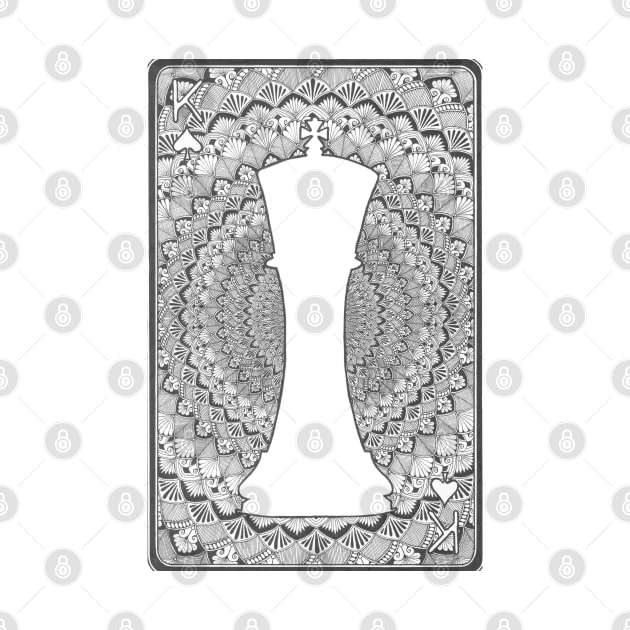 King Card Mandala by ink.by.shweta