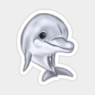 Cute Dolphin Drawing Magnet