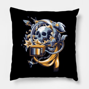 astronaut skull Pillow