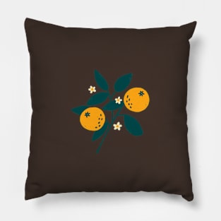 Orange Botanical Pillow