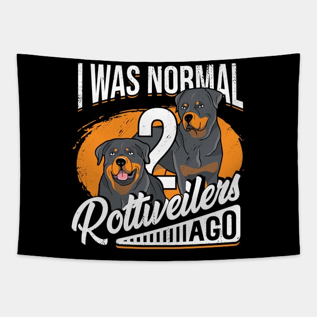 Rottweiler Rottie Mom Mother of 2 Rotts Gift Tapestry by Dolde08