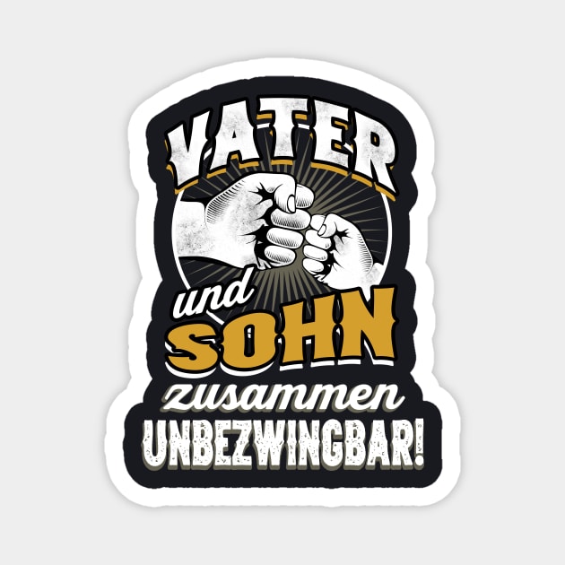 Vater und Sohn sind zusammen unbezwingbar Familie Magnet by Foxxy Merch