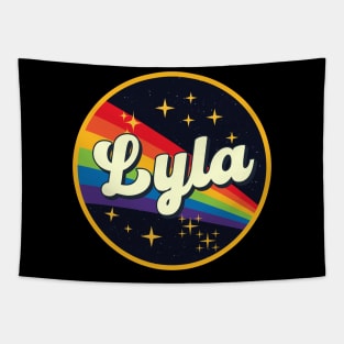 Lyla // Rainbow In Space Vintage Style Tapestry