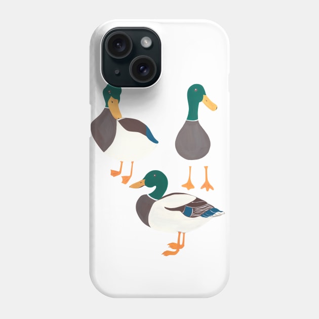 Happy ducks from the lake Phone Case by estudioanzol