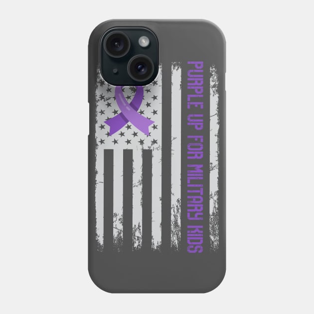 Purple Up For Military Kids Military Child Month USA Phone Case by Rosemat