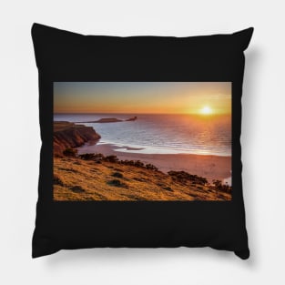 Worms Head, Rhossili Bay, Gower Pillow