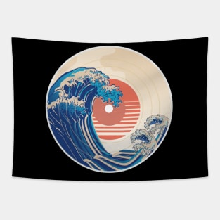 Vintage Vinyl Record Off Kanagawa Tapestry