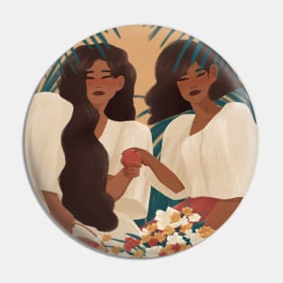 Filipina Beauties and Apples Pin