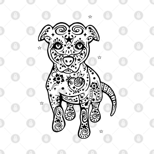 Sugar Skull Pretty Pittie by heathengirl64