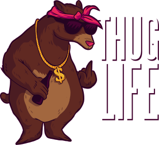 BEAR THUG LIFE Magnet