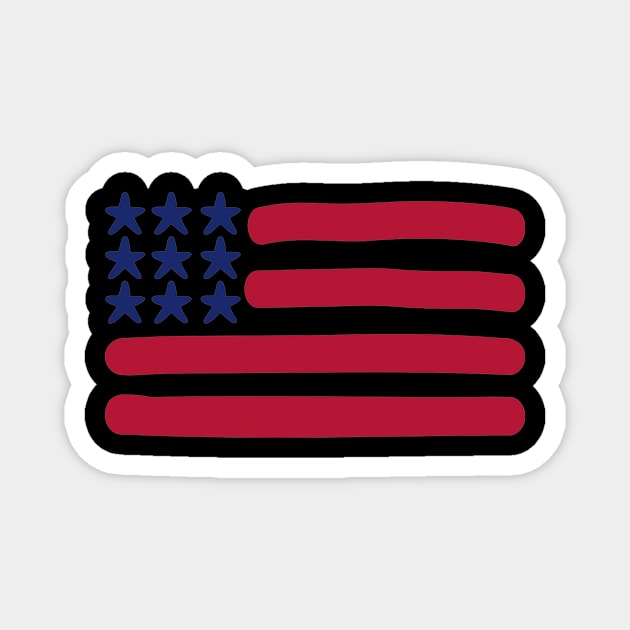 USA Flag Magnet by Designzz