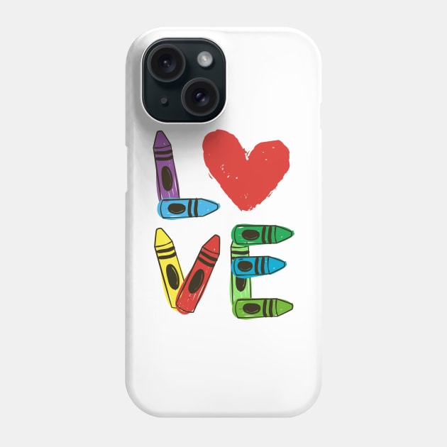 Valentines Day Teacher Pre-K Preschool Kindergarten LOVE Phone Case by psiloveyou