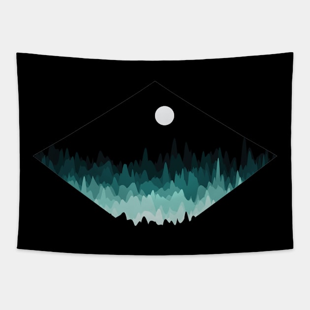 Moonlit Stalagmites Tapestry by Liam Warr