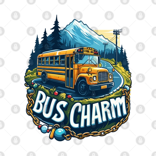 School Bus Charm by Vehicles-Art